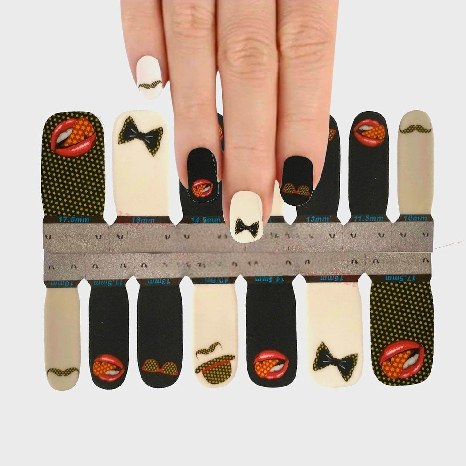 Mr. Mustache | Nail Wraps | Nail Stickers | Nail Strips | Gel Nails | Nail Polish Wraps - Nailfordable