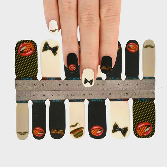 Mr. Mustache | Nail Wraps | Nail Stickers | Nail Strips | Gel Nails | Nail Polish Wraps - Nailfordable