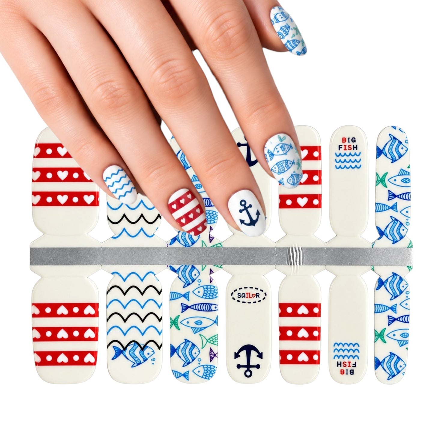 Big fish | Nail Wraps | Nail Stickers | Nail Strips | Gel Nails | Nail Polish Wraps - Nailfordable