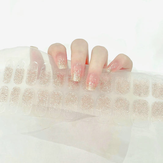 Pearl dust - Cured Gel Wraps Air Dry/Non UV | Nail Wraps | Nail Stickers | Nail Strips | Gel Nails | Nail Polish Wraps - Nailfordable