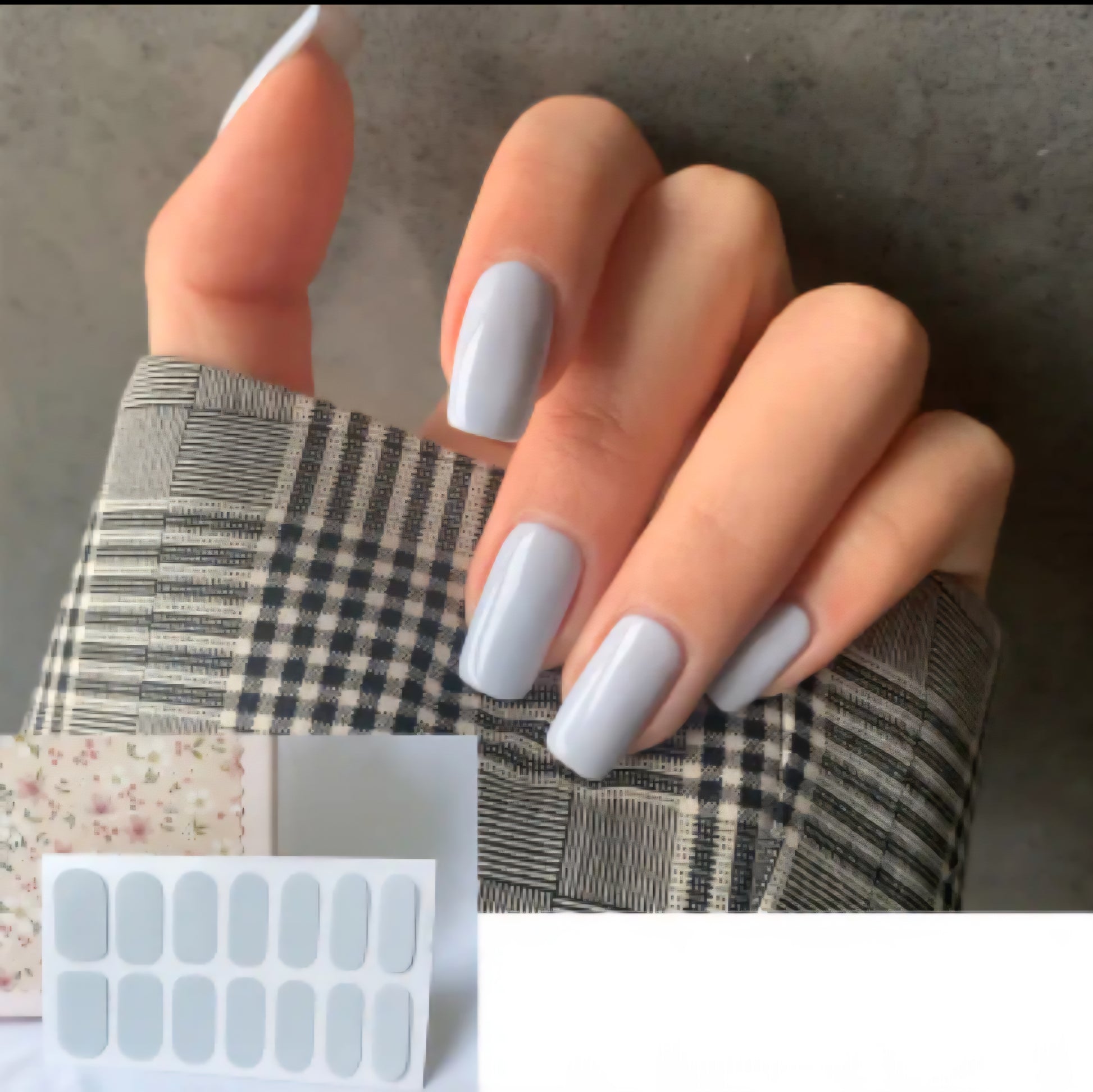 Nude Blue | Nail Wraps | Nail Stickers | Nail Strips | Gel Nails | Nail Polish Wraps - Nailfordable