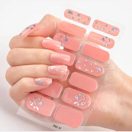 Peach lake | Nail Wraps | Nail Stickers | Nail Strips | Gel Nails | Nail Polish Wraps - Nailfordable