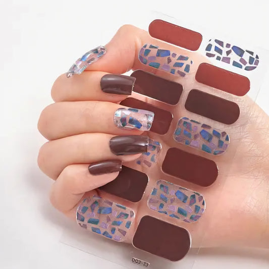 Metalic cuts | Nail Wraps | Nail Stickers | Nail Strips | Gel Nails | Nail Polish Wraps - Nailfordable