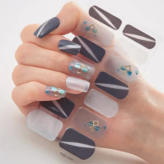 Cat eye stones | Nail Wraps | Nail Stickers | Nail Strips | Gel Nails | Nail Polish Wraps - Nailfordable