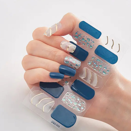 Water waves and drops | Nail Wraps | Nail Stickers | Nail Strips | Gel Nails | Nail Polish Wraps - Nailfordable