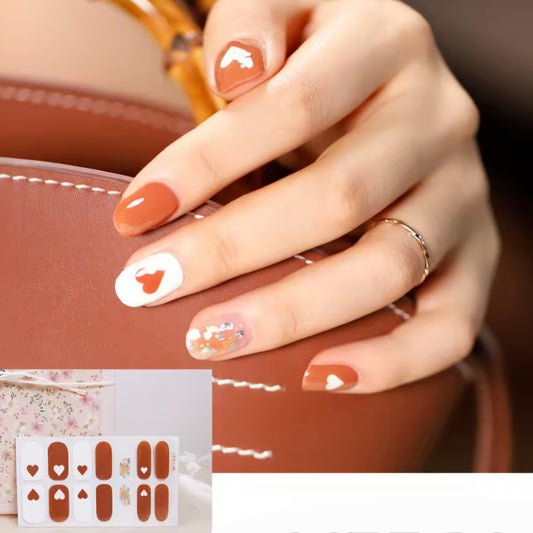 Chocolate heart | Nail Wraps | Nail Stickers | Nail Strips | Gel Nails | Nail Polish Wraps - Nailfordable