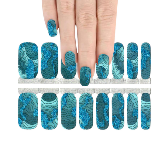 Blue cave | Nail Wraps | Nail Stickers | Nail Strips | Gel Nails | Nail Polish Wraps - Nailfordable