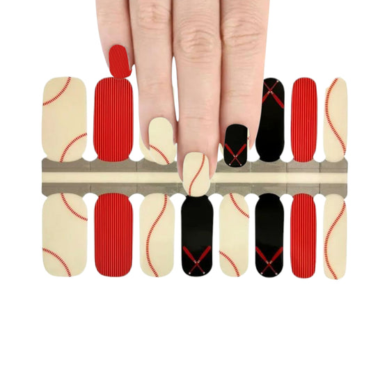 Baseball game | Nail Wraps | Nail Stickers | Nail Strips | Gel Nails | Nail Polish Wraps - Nailfordable