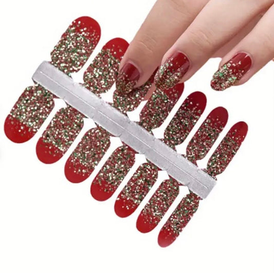 Golden sprinkles | Nail Wraps | Nail Stickers | Nail Strips | Gel Nails | Nail Polish Wraps - Nailfordable