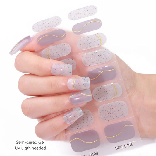 Minimalism - Semi-Cured Gel Wraps UV | Nail Wraps | Nail Stickers | Nail Strips | Gel Nails | Nail Polish Wraps - Nailfordable