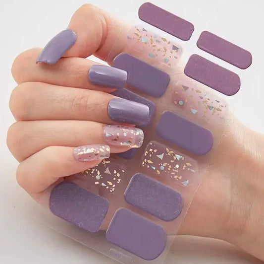 Purple Abstract | Nail Wraps | Nail Stickers | Nail Strips | Gel Nails | Nail Polish Wraps - Nailfordable