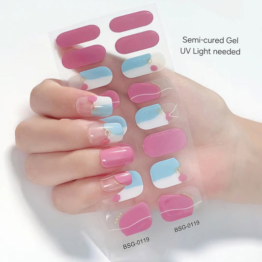 Some Art - Semi-Cured Gel Wraps UV | Nail Wraps | Nail Stickers | Nail Strips | Gel Nails | Nail Polish Wraps - Nailfordable