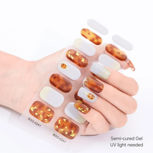 On fire - Semi-Cured Gel Wraps UV | Nail Wraps | Nail Stickers | Nail Strips | Gel Nails | Nail Polish Wraps - Nailfordable