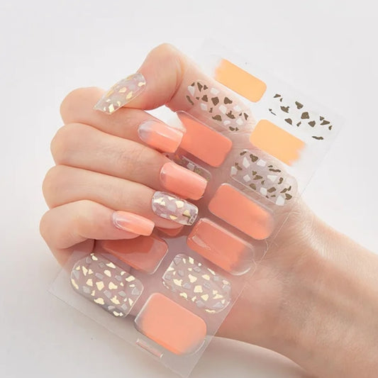 Gold treasures | Nail Wraps | Nail Stickers | Nail Strips | Gel Nails | Nail Polish Wraps - Nailfordable