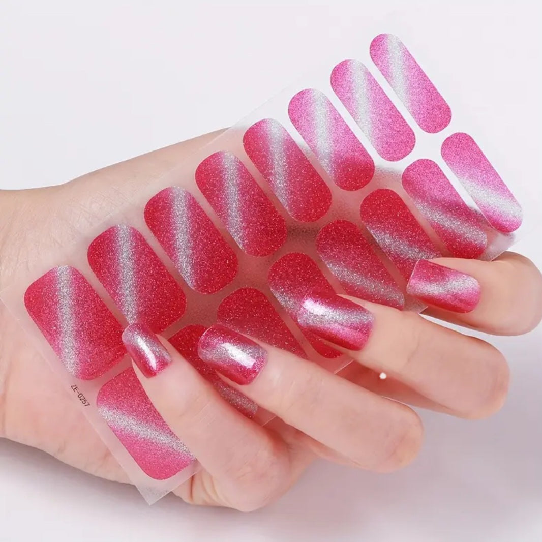 Cat eye - Magenta | Nail Wraps | Nail Stickers | Nail Strips | Gel Nails | Nail Polish Wraps - Nailfordable