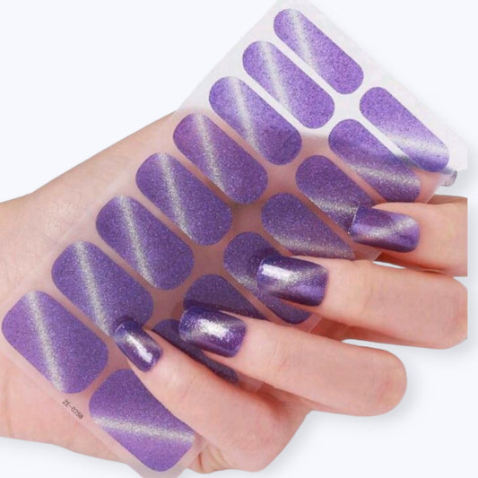 Cat eye - Purple | Nail Wraps | Nail Stickers | Nail Strips | Gel Nails | Nail Polish Wraps - Nailfordable