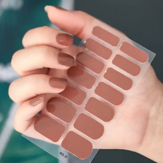 Brown Terracota | Nail Wraps | Nail Stickers | Nail Strips | Gel Nails | Nail Polish Wraps - Nailfordable