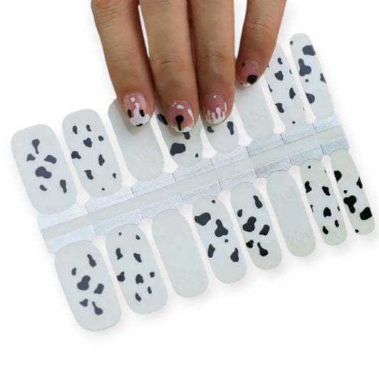 Cow’s milk | Nail Wraps | Nail Stickers | Nail Strips | Gel Nails | Nail Polish Wraps - Nailfordable