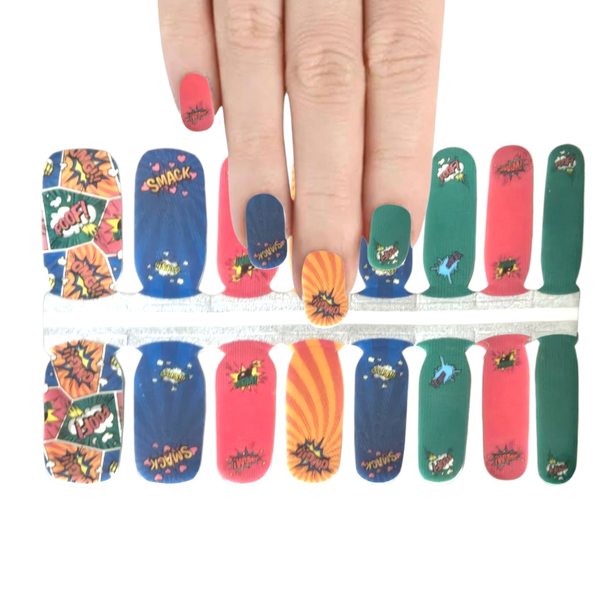 Smack | Nail Wraps | Nail Stickers | Nail Strips | Gel Nails | Nail Polish Wraps - Nailfordable