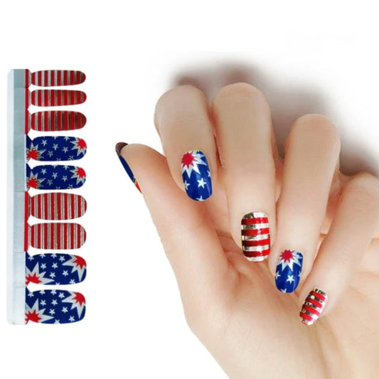 Independence ready | Nail Wraps | Nail Stickers | Nail Strips | Gel Nails | Nail Polish Wraps - Nailfordable