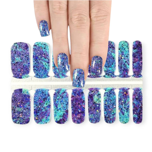 Sparkling ocean | Nail Wraps | Nail Stickers | Nail Strips | Gel Nails | Nail Polish Wraps - Nailfordable