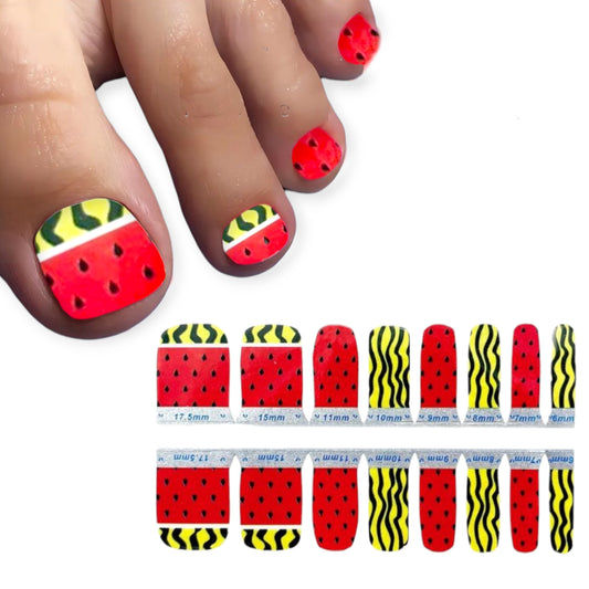 Watermelons | Nail Wraps | Nail Stickers | Nail Strips | Gel Nails | Nail Polish Wraps - Nailfordable