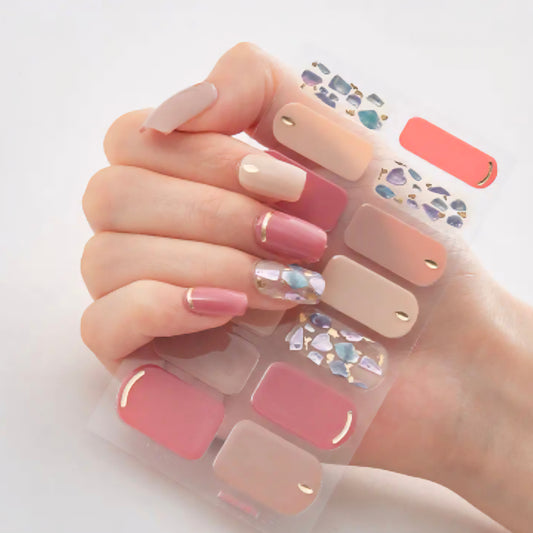 Metallic rocks | Nail Wraps | Nail Stickers | Nail Strips | Gel Nails | Nail Polish Wraps - Nailfordable