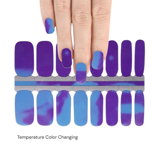 Purple to Blue | Nail Wraps | Nail Stickers | Nail Strips | Gel Nails | Nail Polish Wraps - Nailfordable