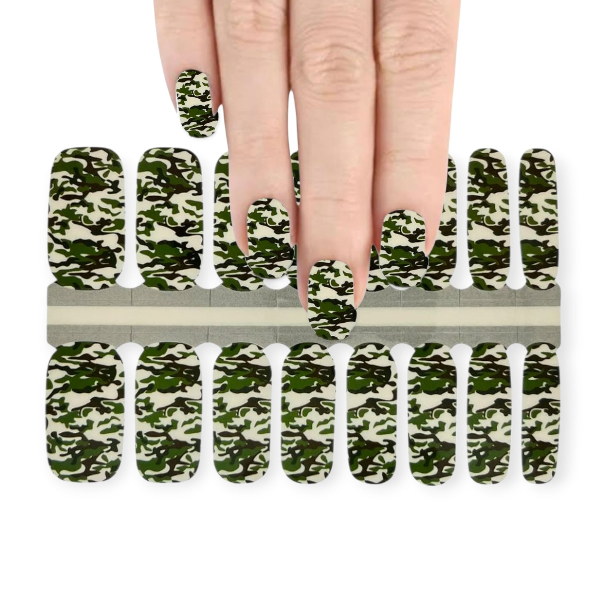 Camouflage | Nail Wraps | Nail Stickers | Nail Strips | Gel Nails | Nail Polish Wraps - Nailfordable