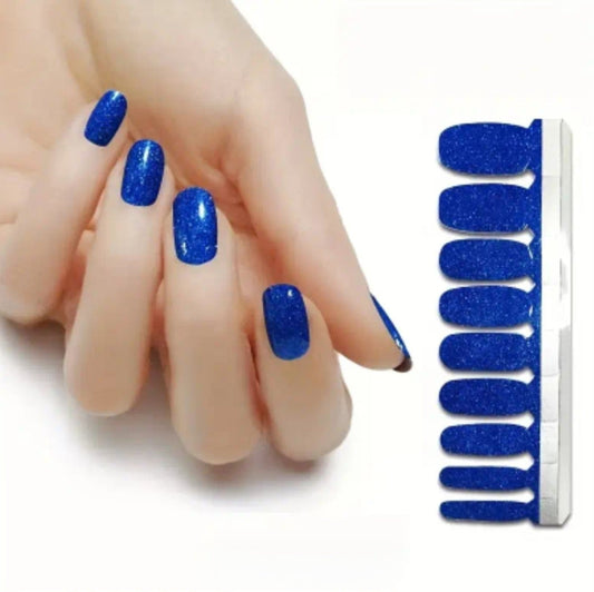 Sparkling Blue Chrome | Nail Wraps | Nail Stickers | Nail Strips | Gel Nails | Nail Polish Wraps - Nailfordable