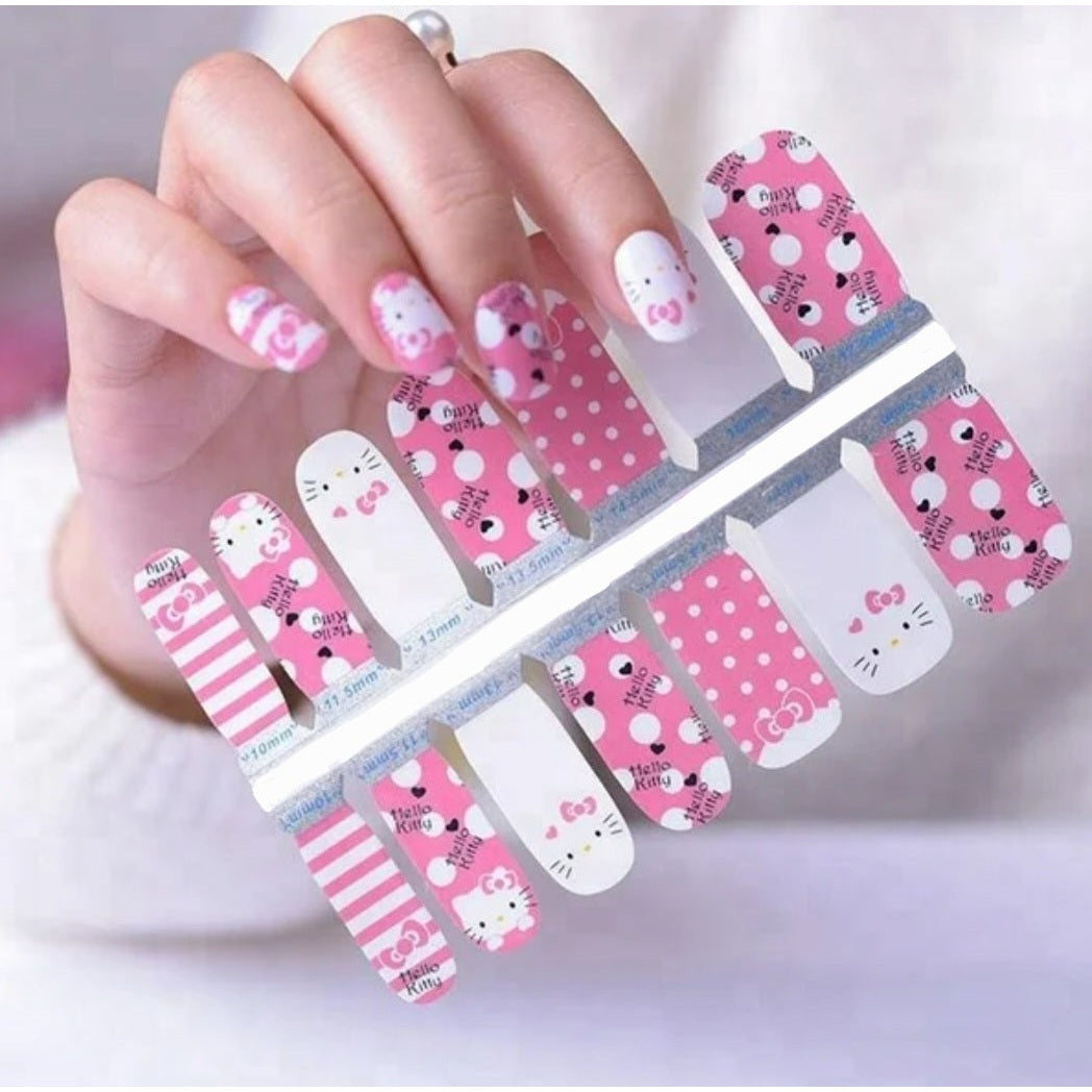Hello Kitty #1 | Nail Wraps | Nail Stickers | Nail Strips | Gel Nails | Nail Polish Wraps - Nailfordable