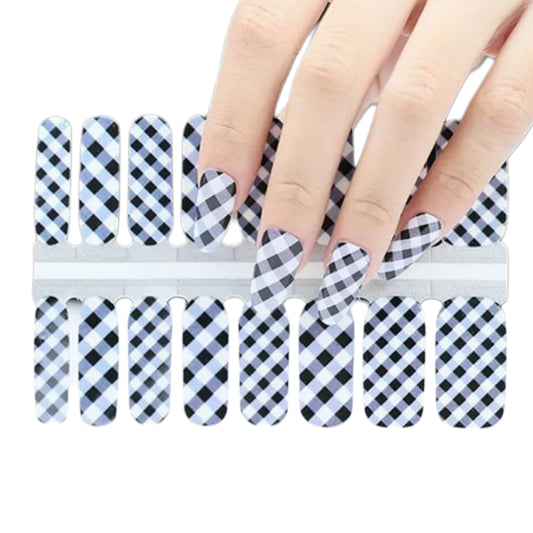 Black squares | Nail Wraps | Nail Stickers | Nail Strips | Gel Nails | Nail Polish Wraps - Nailfordable