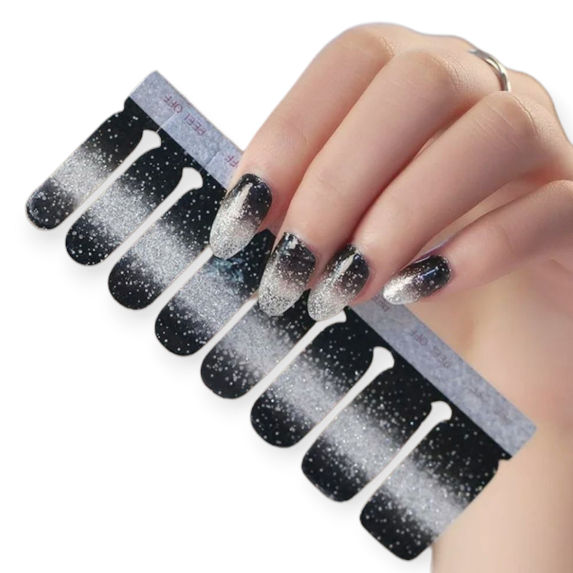 Snowing in the dark | Nail Wraps | Nail Stickers | Nail Strips | Gel Nails | Nail Polish Wraps - Nailfordable