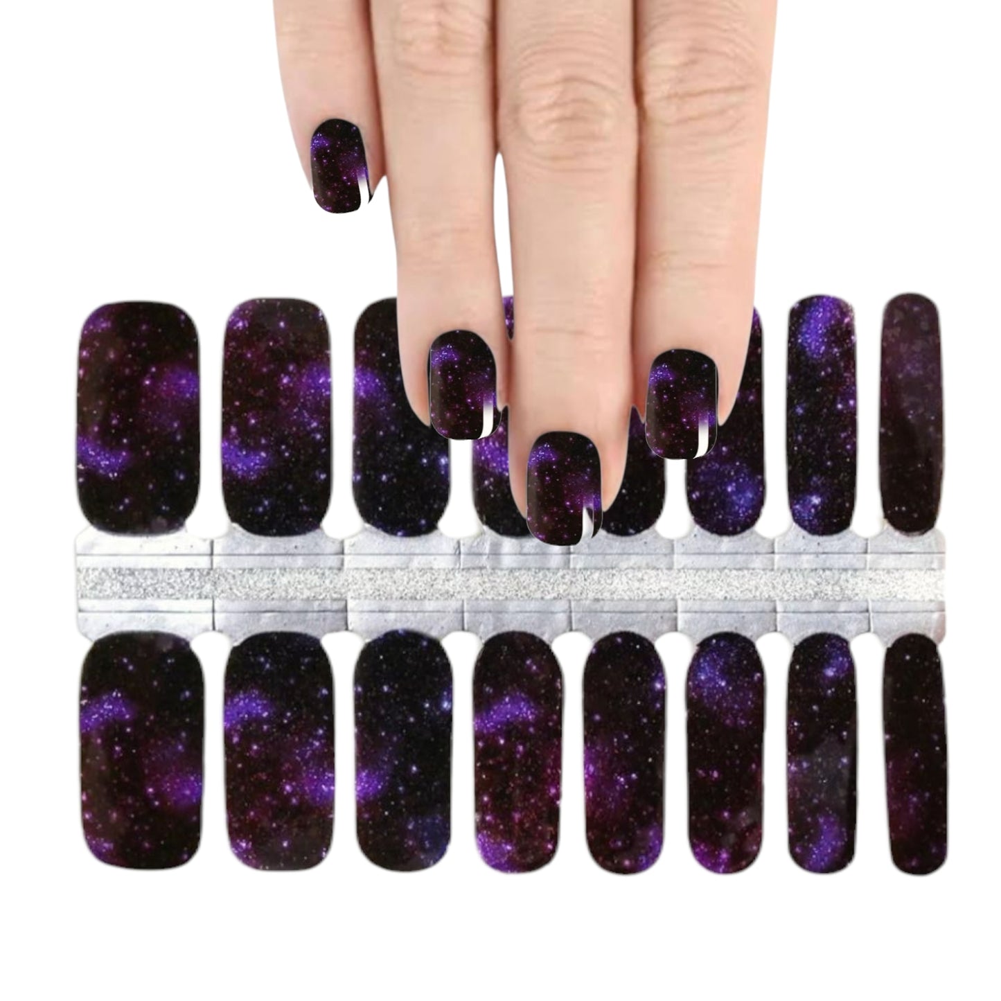 Purple space | Nail Wraps | Nail Stickers | Nail Strips | Gel Nails | Nail Polish Wraps - Nailfordable