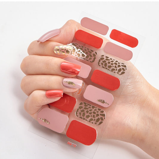 Gold Fall | Nail Wraps | Nail Stickers | Nail Strips | Gel Nails | Nail Polish Wraps - Nailfordable