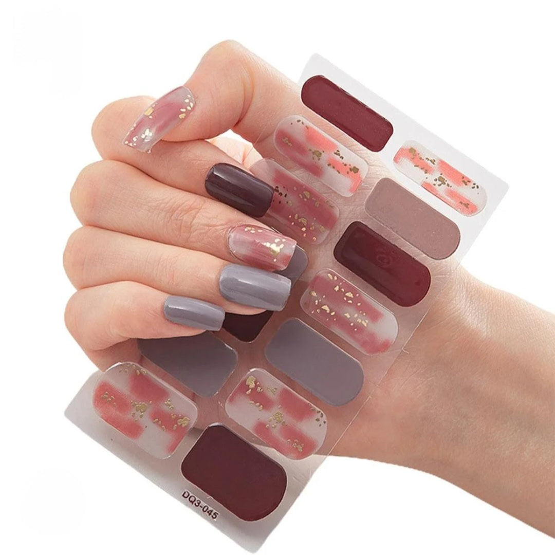 Shady Pink | Nail Wraps | Nail Stickers | Nail Strips | Gel Nails | Nail Polish Wraps - Nailfordable