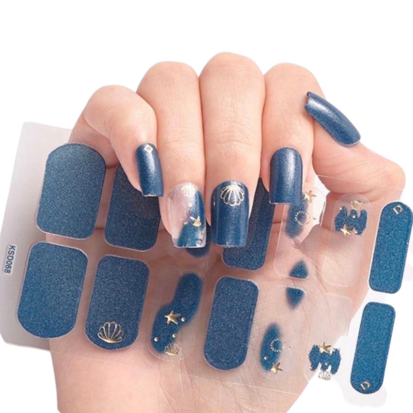 Blue beach | Nail Wraps | Nail Stickers | Nail Strips | Gel Nails | Nail Polish Wraps - Nailfordable
