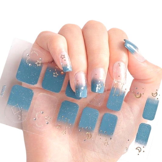 Galactic Stars | Nail Wraps | Nail Stickers | Nail Strips | Gel Nails | Nail Polish Wraps - Nailfordable