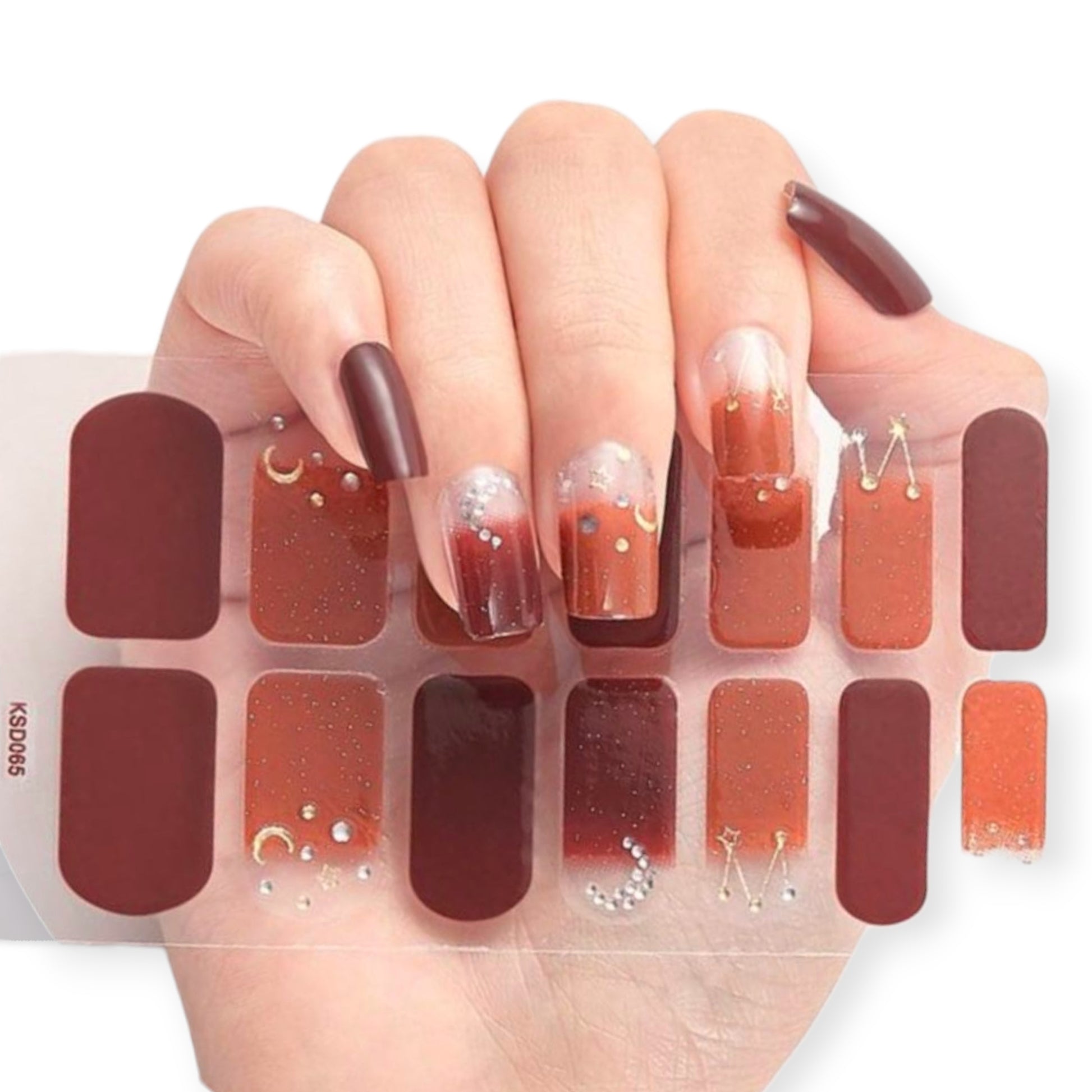 Brown night | Nail Wraps | Nail Stickers | Nail Strips | Gel Nails | Nail Polish Wraps - Nailfordable