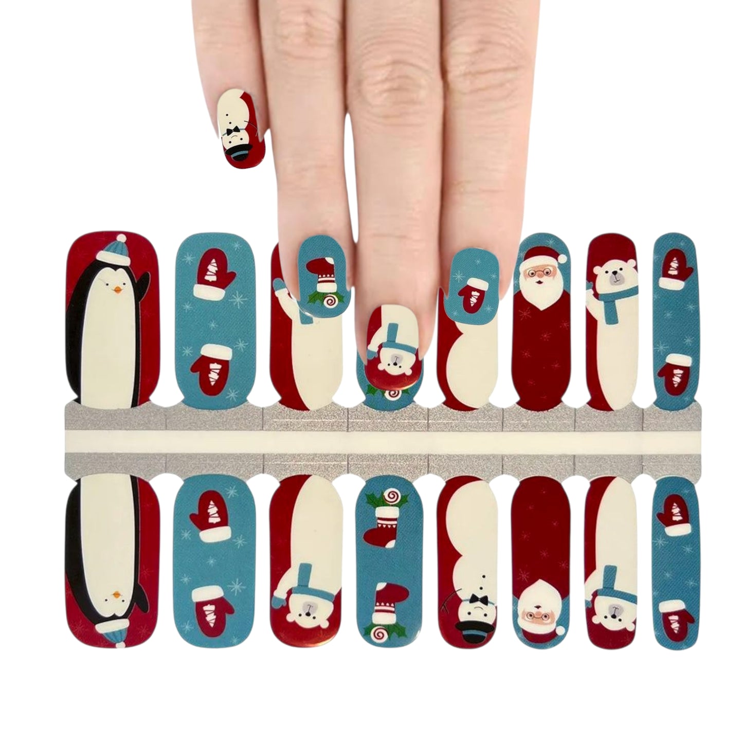 Santa's friends | Nail Wraps | Nail Stickers | Nail Strips | Gel Nails | Nail Polish Wraps - Nailfordable