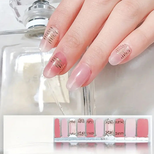 Gold ocean | Nail Wraps | Nail Stickers | Nail Strips | Gel Nails | Nail Polish Wraps - Nailfordable