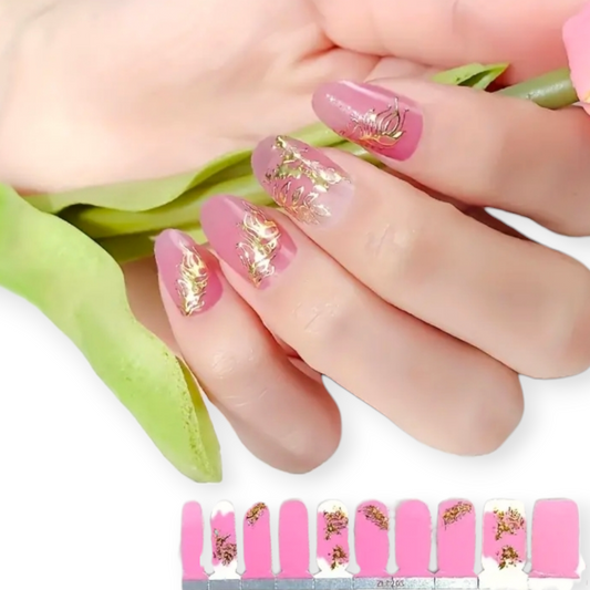 Pink forest | Nail Wraps | Nail Stickers | Nail Strips | Gel Nails | Nail Polish Wraps - Nailfordable