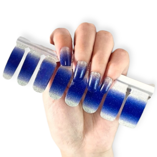 Dark blue gradient | Nail Wraps | Nail Stickers | Nail Strips | Gel Nails | Nail Polish Wraps - Nailfordable