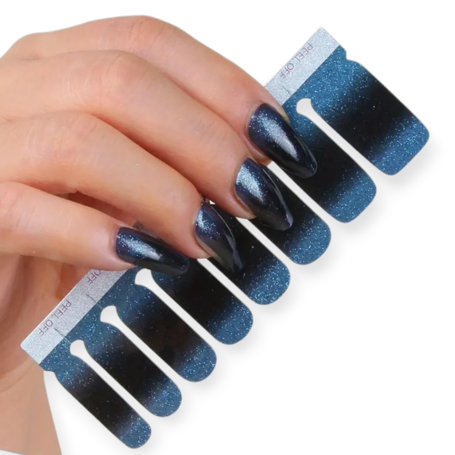 Teal to black gradient | Nail Wraps | Nail Stickers | Nail Strips | Gel Nails | Nail Polish Wraps - Nailfordable