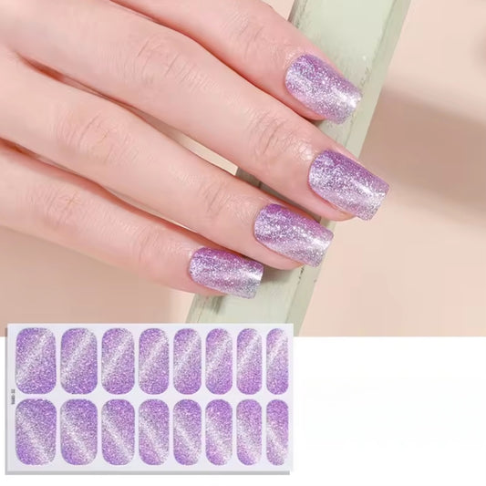 Cat eye - Lilac | Nail Wraps | Nail Stickers | Nail Strips | Gel Nails | Nail Polish Wraps - Nailfordable