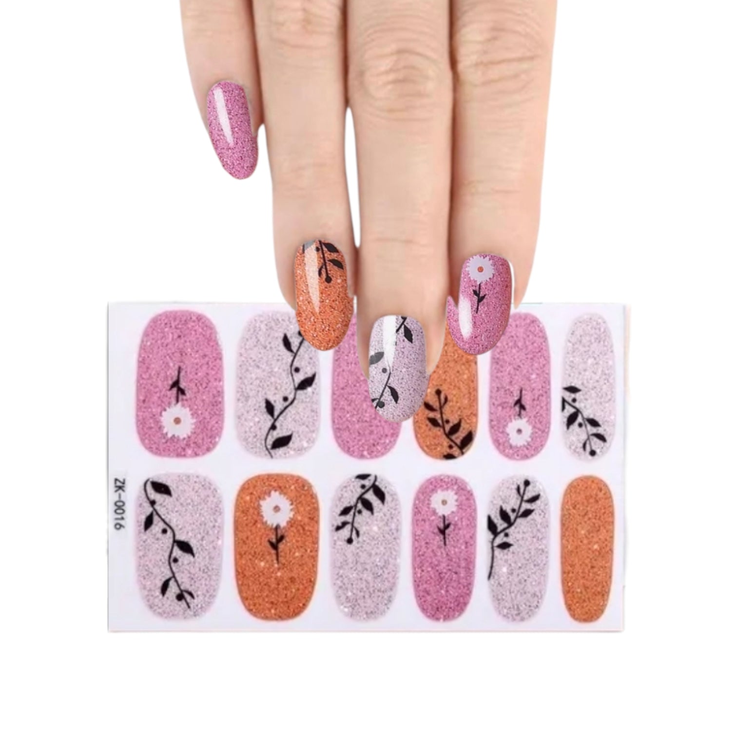 Black Leaves | Nail Wraps | Nail Stickers | Nail Strips | Gel Nails | Nail Polish Wraps - Nailfordable