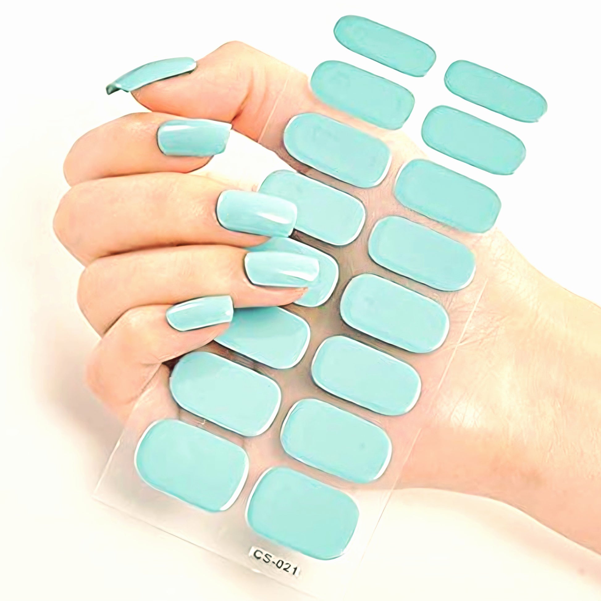 Mint Blue | Nail Wraps | Nail Stickers | Nail Strips | Gel Nails | Nail Polish Wraps - Nailfordable
