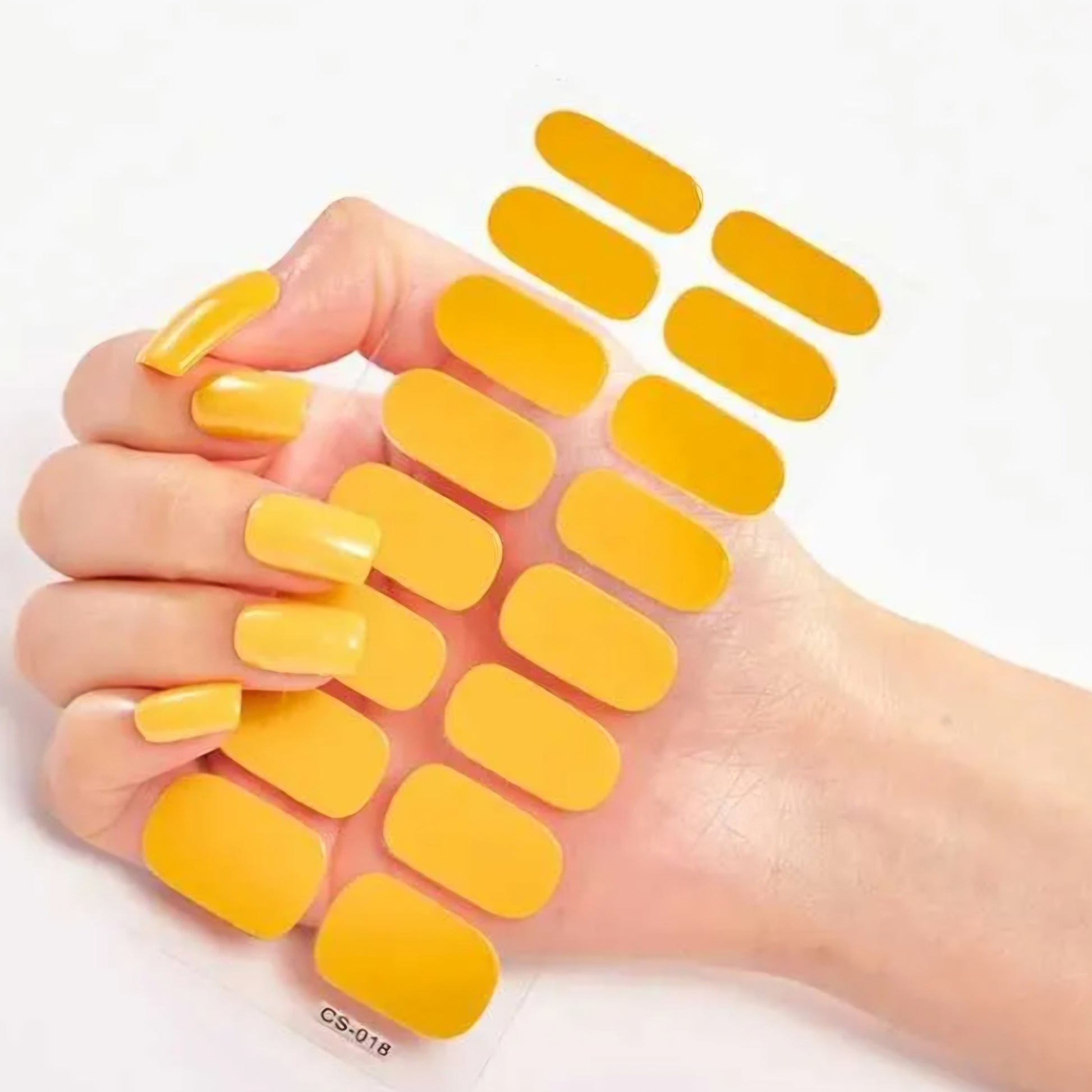Mustard solid | Nail Wraps | Nail Stickers | Nail Strips | Gel Nails | Nail Polish Wraps - Nailfordable