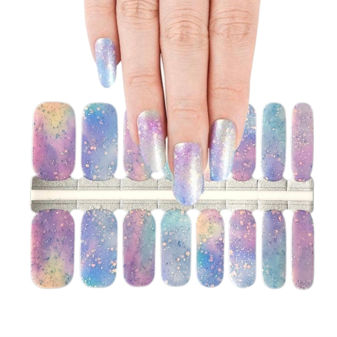Sky sparkles | Nail Wraps | Nail Stickers | Nail Strips | Gel Nails | Nail Polish Wraps - Nailfordable
