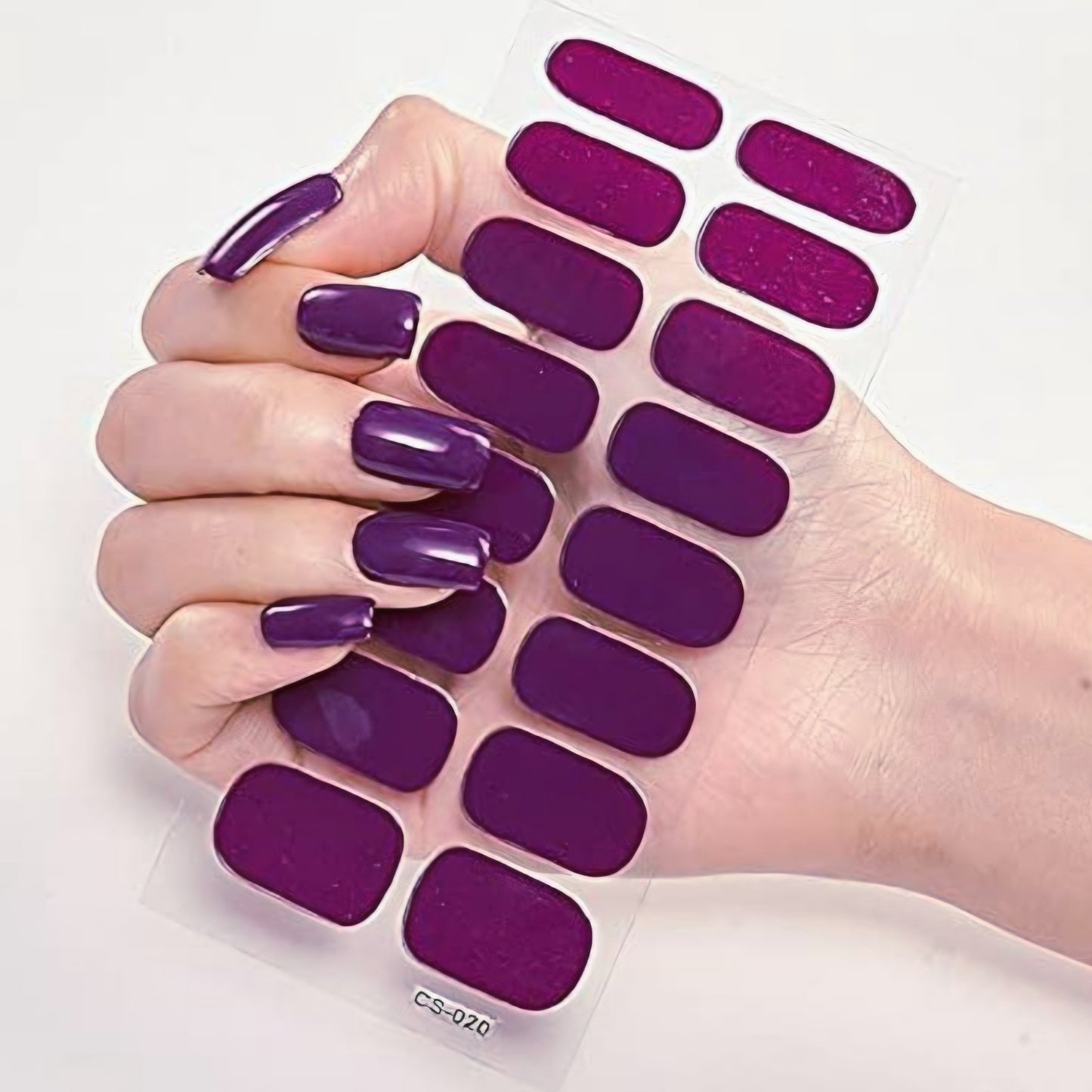 Dark Grape solid | Nail Wraps | Nail Stickers | Nail Strips | Gel Nails | Nail Polish Wraps - Nailfordable